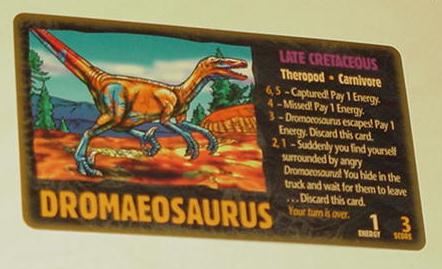 Dino Hunt 1996 Trading Card Game Dromaeosauras