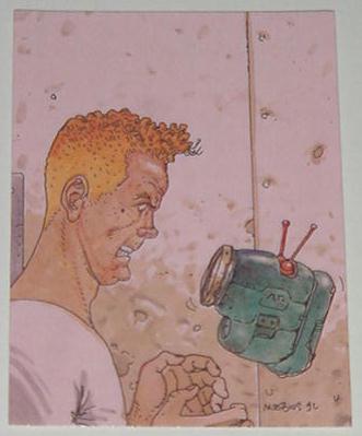 Boomy Major V Trading Card Moebius Art Blackbeard