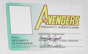 Avengers Priority Identicard New Avengers Membersh