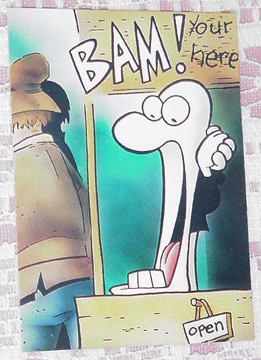 Bone Trading Card Backfire!