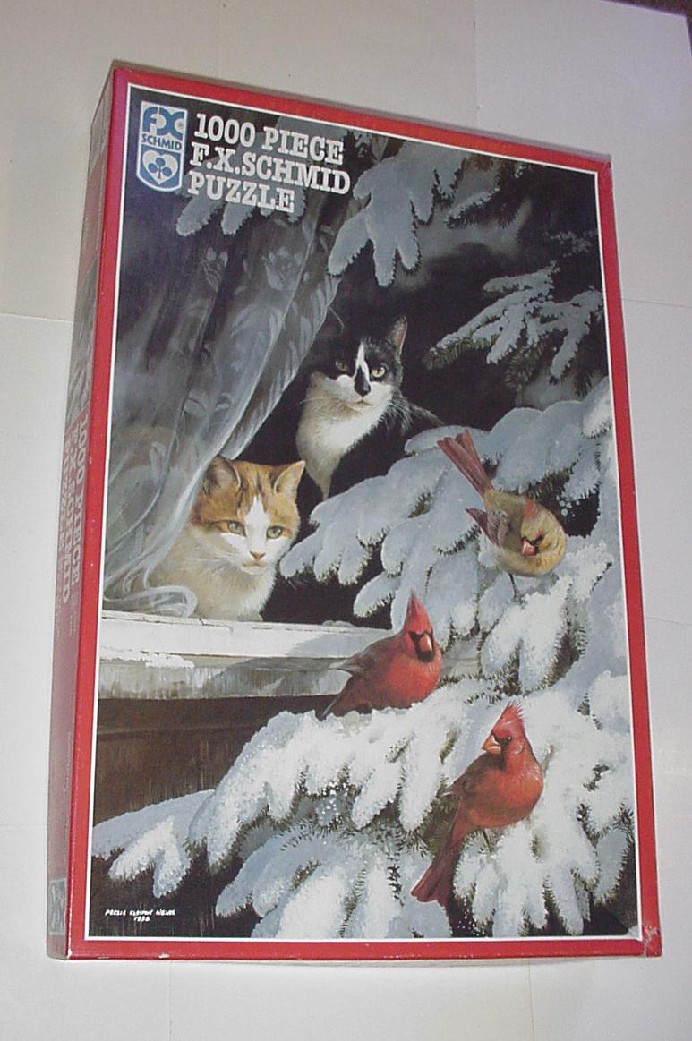 F.X. Schmid 1000 Piece Puzzle: Bird Watchers Cats