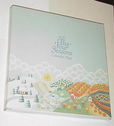 Avon The Four Seasons Collector Calendar Plate Box