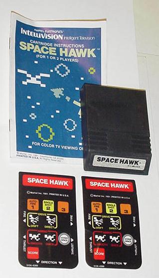 Intellivision Space Hawk Game Cartridge Instrux