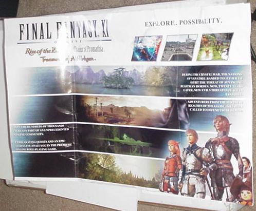Final Fantasy XI Online Poster Video Game Promo