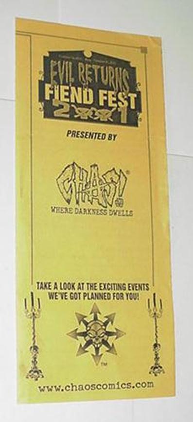 Chaos Comics FIEND FEST 2002 Pamphlet