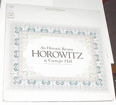 Horowitz LP An Historic Return @ Carnegie Hall 2LP