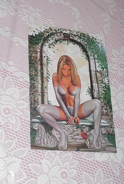 Emma Frost Pouting Poster Greg Horn Larger Version