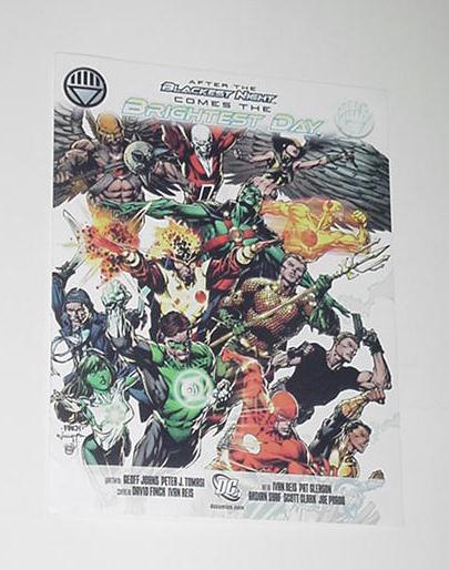 Brightest Day DC Comics Promo w/ Checklist Green L