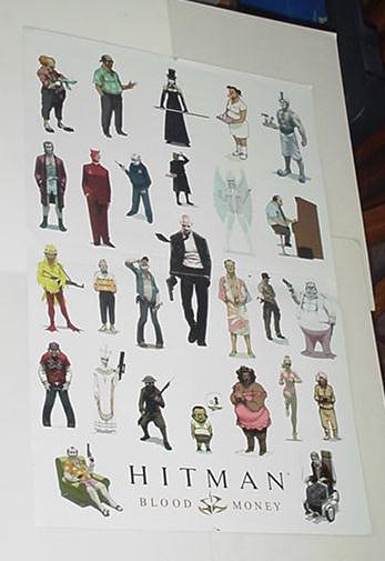 Hitman Blood Money Poster Video Game Promo