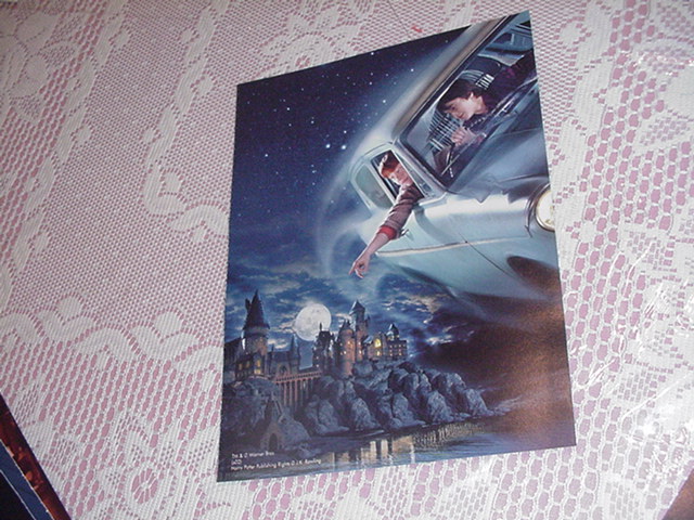 Harry Potter Poster Flying Over Hogwarts 3