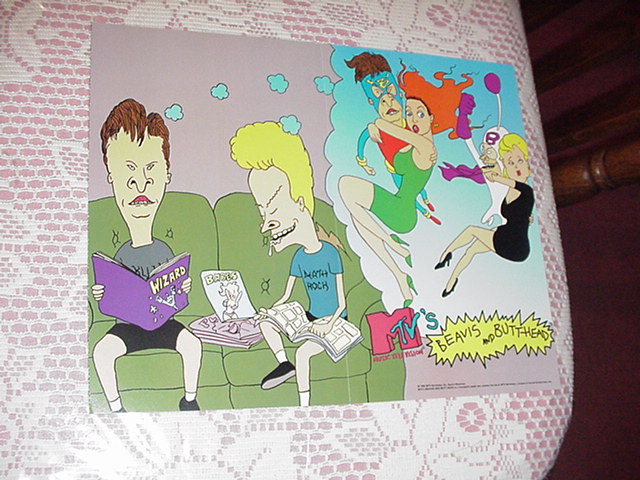 Beavis & Butthead Poster RARE MTV Cartoon