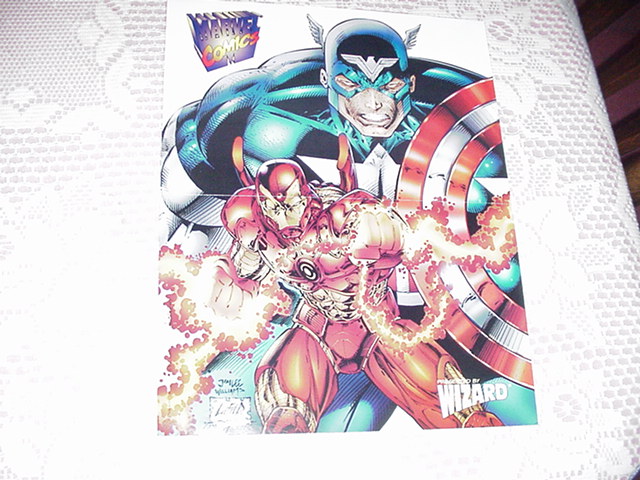 Captain America Iron Man Poster Rob Liefeld