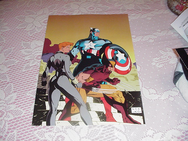 Captain America Wolverine Bl Widow Poster Jim Lee