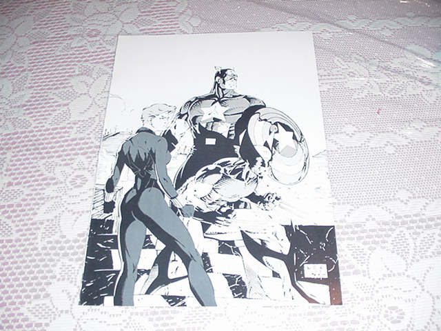 Captain America Wolverine Widow Poster B&W