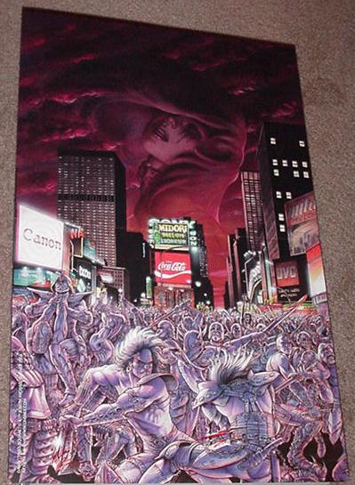 Dawn Times Square Poster Joseph Michael Linsner