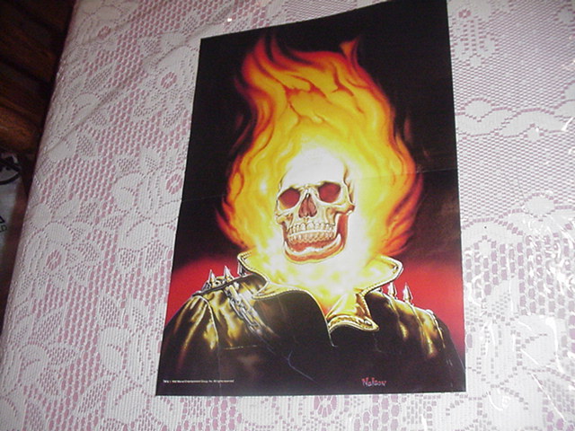 Ghost Rider Portrait Poster by Nelson