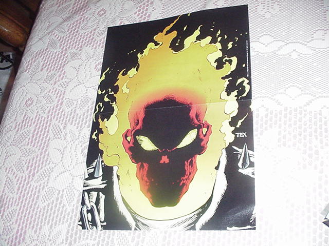 Ghost Rider Portrait Poster by Mark Texiera