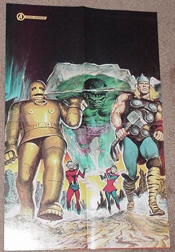 Hulk Defeated by Avengers Poster Earl Norem Thor