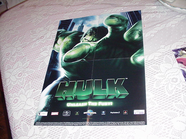 Hulk Poster Movie Game Promo Xbox PS2 Gamecube