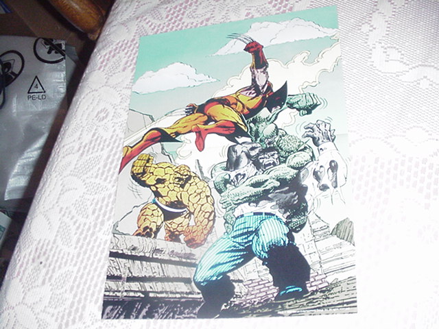 Incredible Hulk VS Thing & Wolverine Poster