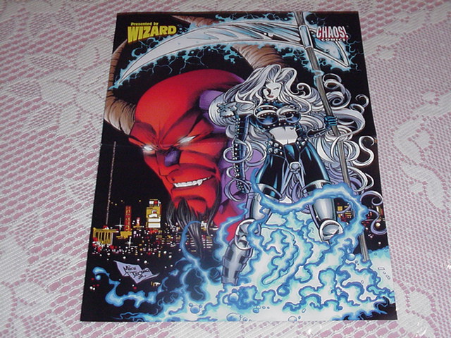 Lady Death + Satan? Poster Mike Deodato Jr CHAOS