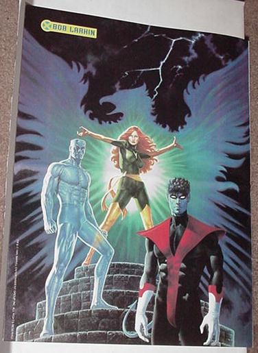 Phoenix Nightcrawler Iceman Poster Bob Larkin Dark