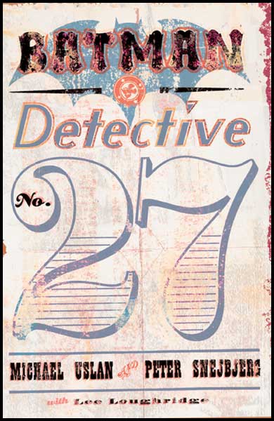 Batman Detective # 27 Michael Uslan Hardcover HC