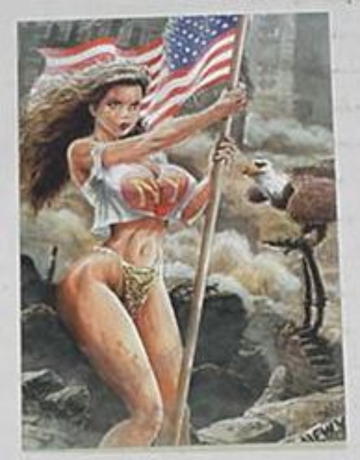 Cavewoman Patriotism Trading Card Budd Root 9/11 N