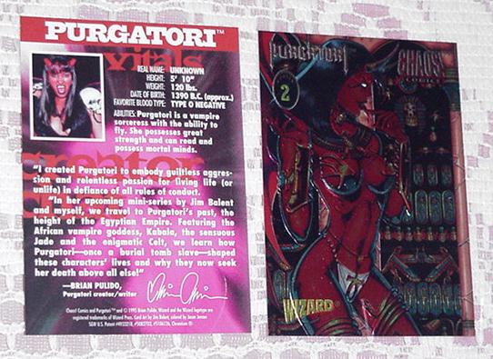 Chaos Comics Purgatori Chromium Trading Card Wizar