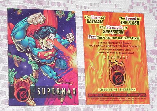 DC FirePower Superman Embossed Trading Card Skybox