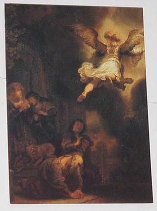 Archangel Raphael Trading Card Rembrandt Van Rijn