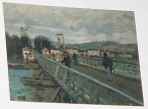 Footbridge At Argenteuil Trading Card Alfred Sisle