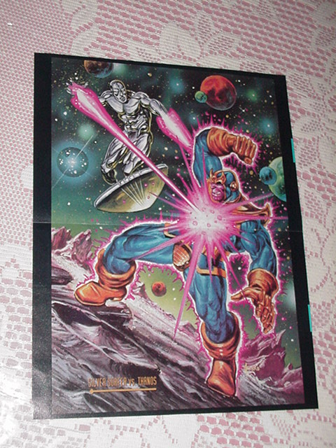 Silver Surfer VS Thanos Poster Jusko