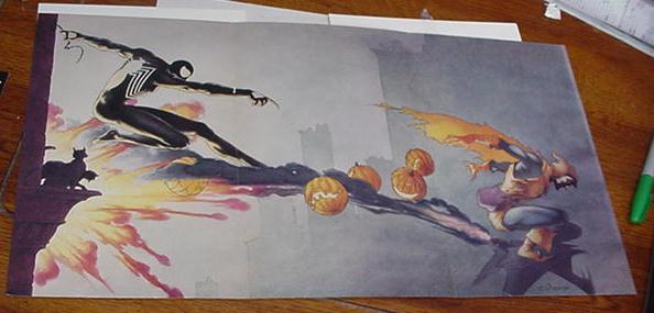 Spider-Man Black Costume v Hobgoblin Poster Vess