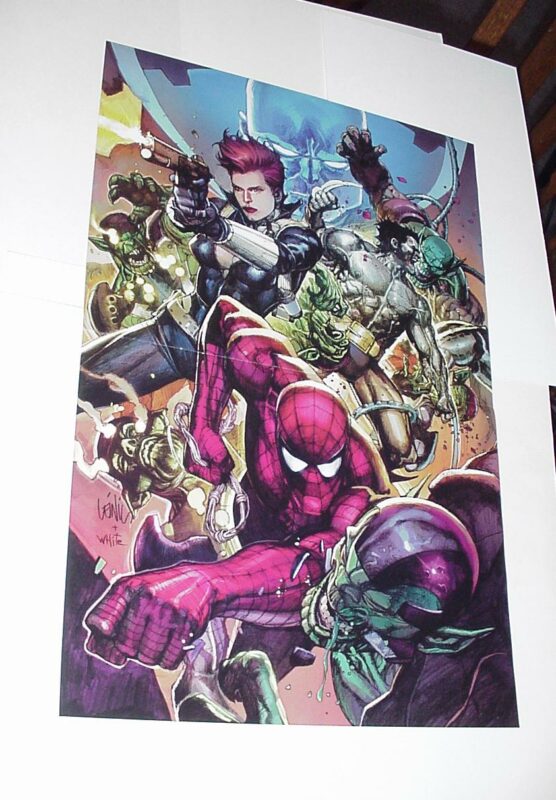 Avengers Poster #112 Black Widow Spider-Man Wolverine vs Skrulls Leinil ...