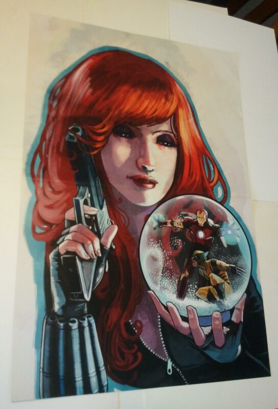 Avengers Poster #44 Black Widow vs Iron Man and Wolverine Stephanie ...